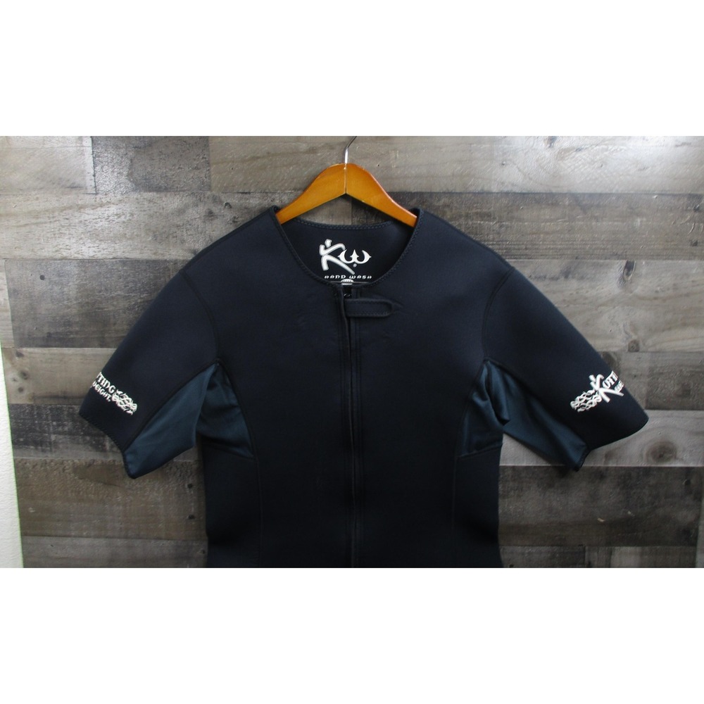 Kutting Weight Sauna Suit Mens 2XL Black Short Sleeve Short Leg Neoprene Zip